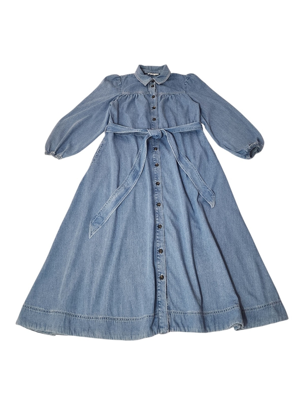 Boden Denim Shirt Button Front Midi Dress - Picture 2 of 10